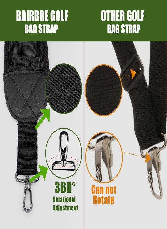 BAIRBRE Golf Bag Strap Replacement Golf Bag Shoulder Strap Adjustable Single Padded Shoulder Strap Waterproof Golf Bag Backpack Straps (Black-USA Flag) - Image 5
