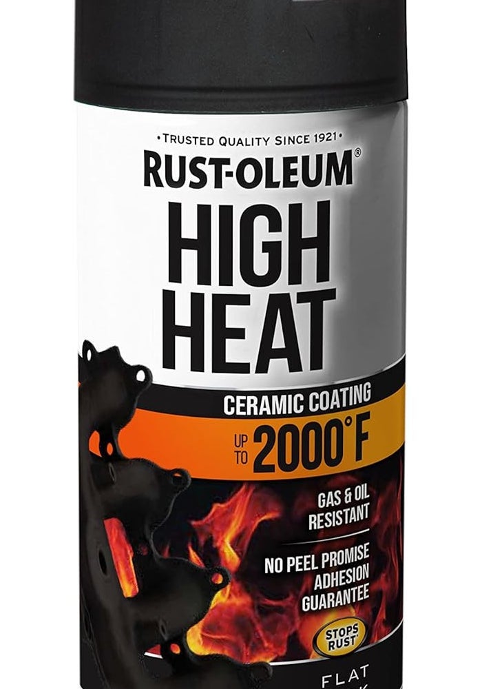 RUST-OLEUM رش طلاء مقاوم للحرارة العالية من راست-أوليوم - أسود غير لامع - Image 1