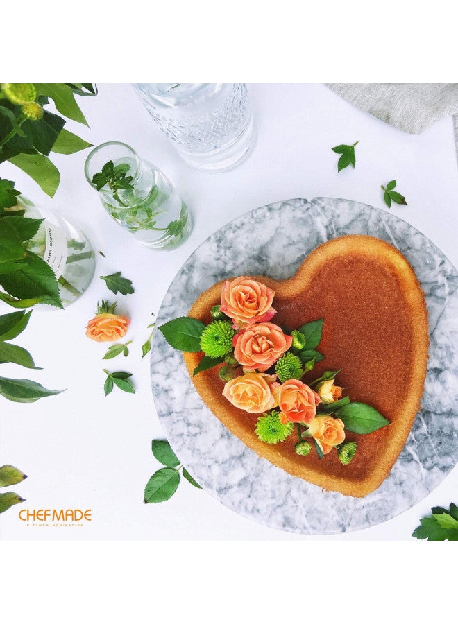 CHEFMADE Heart-Shaped Cake Pan, 8-Inch Non-Stick Food Bowl Bakeware for Oven Baking (Champagne Gold) - Image 4