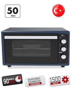 Badraig Premium Turkish Electric Kitchen Oven 50 Liter 1500 W Dark Blue  - Image 1