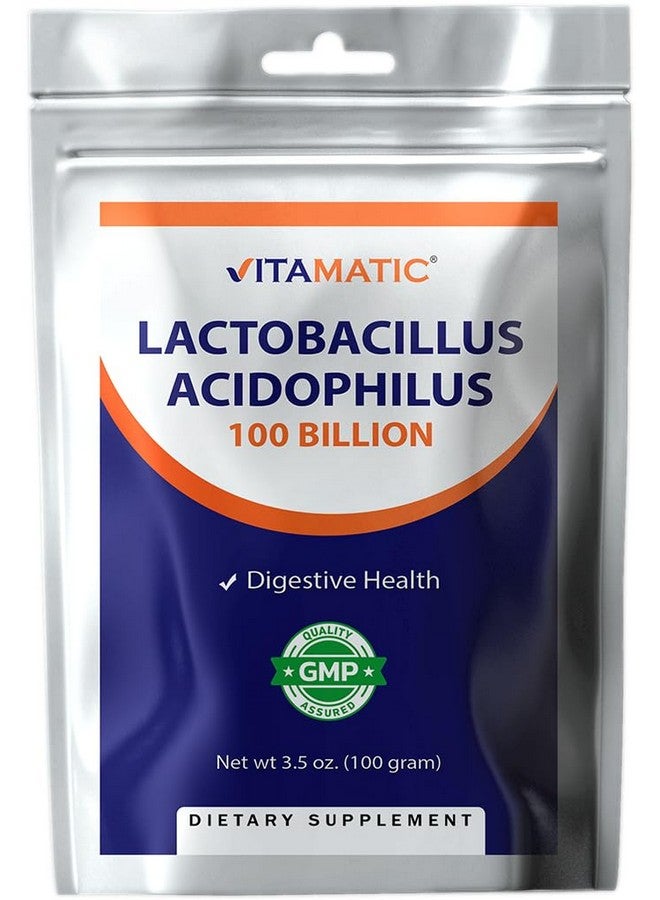 Vitamatic Lactobacillus Acidophilus Probiotic Powder - Digestive Health Support - 100 Gram (3.5 OZ) - 100 Servings - Image 1