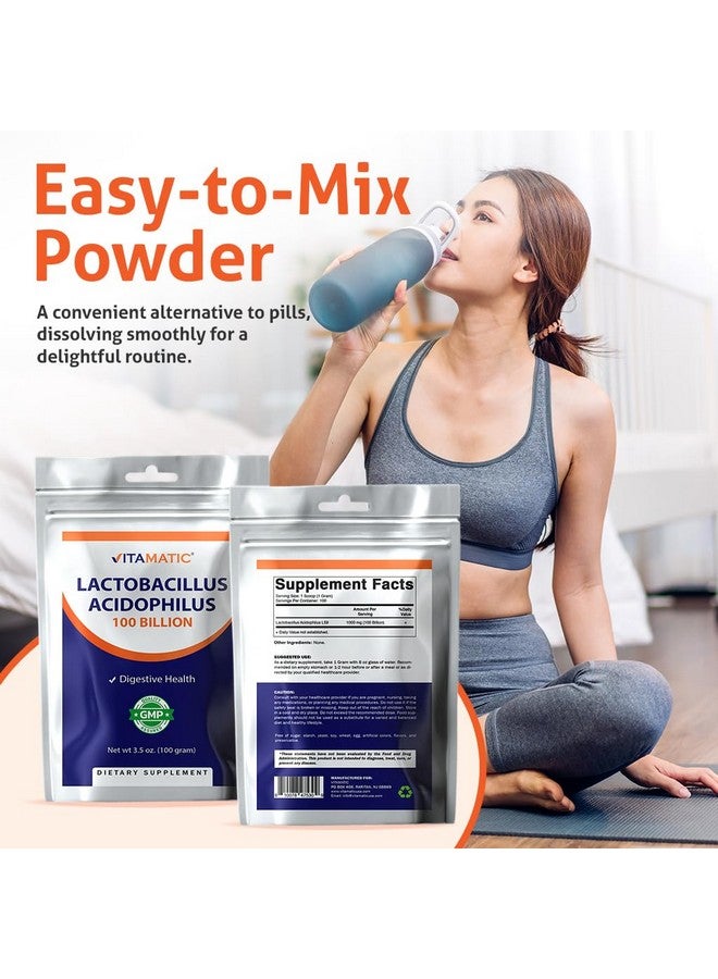 Vitamatic Lactobacillus Acidophilus Probiotic Powder - Digestive Health Support - 100 Gram (3.5 OZ) - 100 Servings - Image 4