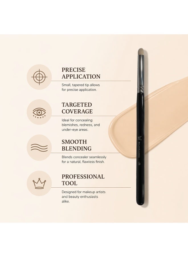 Concealer Detail Brush – Precision Concealer Brush for Under Eye, Blemishes & Targeted Coverage – Small Tapered Makeup Brush for Smooth Blending, Spot Concealing & Flawless Finish – Milana Leesa - Image 3