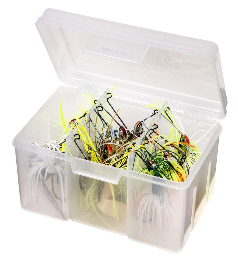 Flambeau Outdoors 00330 Medium Spinnerbait Box, Fishing Bait and Lure Organizer, Clear - Image 1