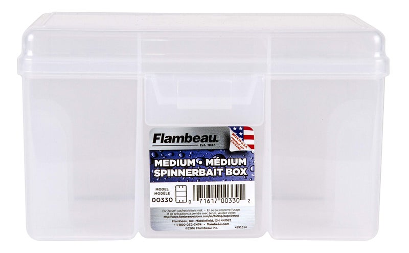 Flambeau Outdoors 00330 Medium Spinnerbait Box, Fishing Bait and Lure Organizer, Clear - Image 2