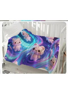General Baby and children's cartoon flannel thin blanket (warm and comfortable, suitable for sleep, game use) 70cm*100cm - 595  - Image 2