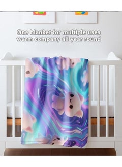 General Baby and children's cartoon flannel thin blanket (warm and comfortable, suitable for sleep, game use) 70cm*100cm - 595  - Image 1