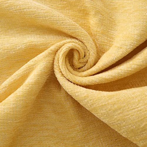 HOKIPO Chenille Thick and Soft Sofa Couch Protector 1 Seater, 180 (D) x 180 (L) cm, Yellow (AR-4642-N5) - Image 5