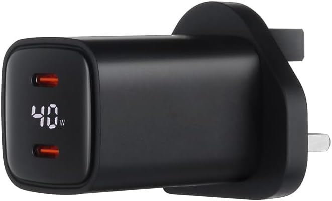 Trands TR-AD768 40W Digital Ganfast Charger - Black - Image 1