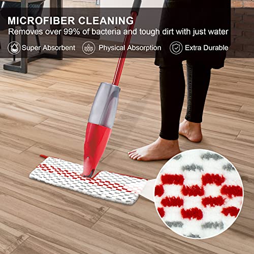 GFRED Microfiber Spray Mop Pads Compatible with Promist MAX Reusable Spray Mop Refills for Ocedar ProMist Dust Mop,Dual-Action Washable Flip Mop Pads Replacement for Dry Wet Floor Cleaning,3 Packs - Image 4