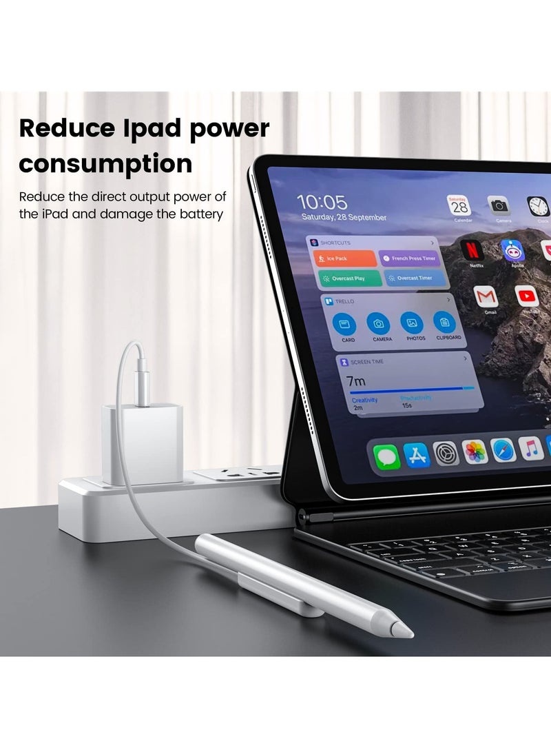 SYOSI iPad Pencil Charging Cable, Compatible with Apple Pencil 2nd Generation, Stylus Charging Cord Designed - Image 3