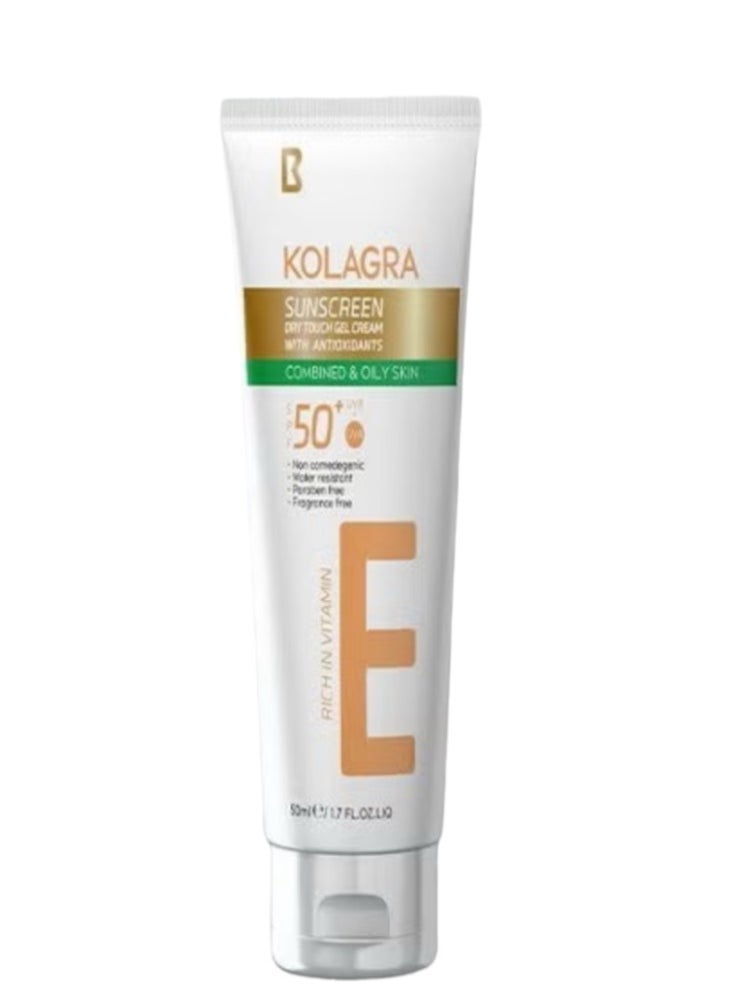 KOLAGRA - Kolagra Sun Dry Touch Gel Cream Spf50+ (packaging may vary) 50ml - Image 1