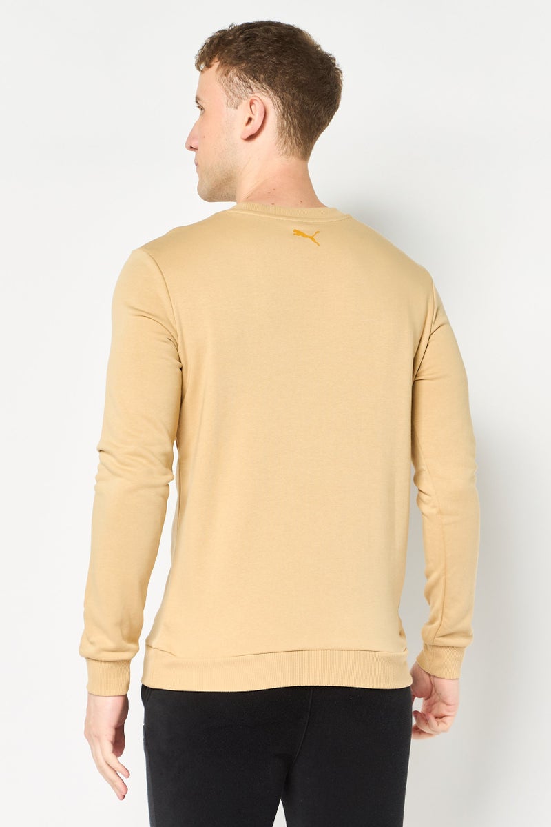 PUMA Men Sportswear Fit Long Sleeve Outdoor Sweatshirt, Dark Beige - Image 4