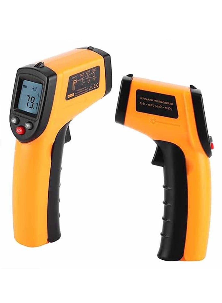 Infrared Thermometer Gun, Laser Thermometer for Cooking, Pizza Oven, Griddle, Engine, HVAC, Laser Temperature Gun with Adjustable Emissivity  Max Measure -50℃~400℃ (Not for Human) - Image 1