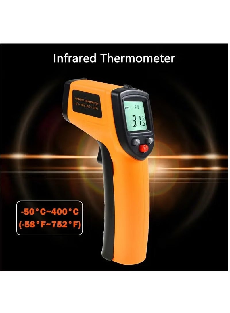 Infrared Thermometer Gun, Laser Thermometer for Cooking, Pizza Oven, Griddle, Engine, HVAC, Laser Temperature Gun with Adjustable Emissivity  Max Measure -50℃~400℃ (Not for Human) - Image 4