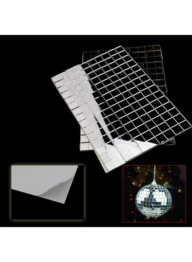 Micro Traders Micro Trader Self-Adhesive Real Glass Craft Mini Square Round Mirrors Mosaic Tiles - Image 4