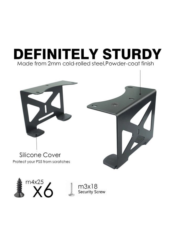 Monzlteck Under Desk Holder for PS5/PS5 Slim,Stealth Mount Compaitble with Playstation 5 Disc & Digital Edition Console,Space Saving,DP-05 - Image 2