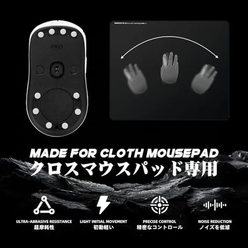 TALONGAMES 48 Dot Mouse Skates Feet Universal for Cloth Mousepads, 6mm, High Durability, Lasting Performance, Low Noise,Curved Edge, High Speed (雲 Kumo Series, White) - Image 2