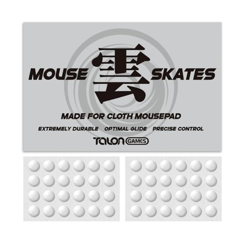 TALONGAMES 48 Dot Mouse Skates Feet Universal for Cloth Mousepads, 6mm, High Durability, Lasting Performance, Low Noise,Curved Edge, High Speed (雲 Kumo Series, White) - Image 1