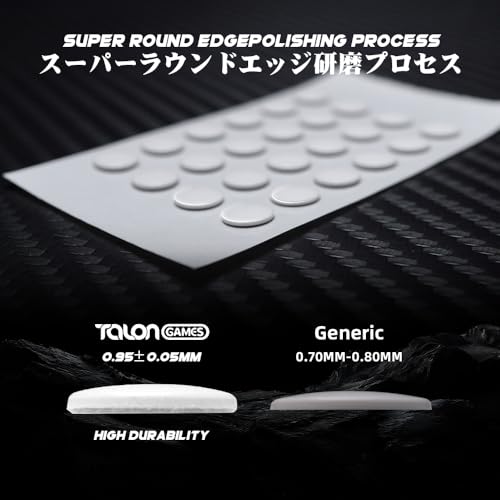 TALONGAMES 48 Dot Mouse Skates Feet Universal for Cloth Mousepads, 6mm, High Durability, Lasting Performance, Low Noise,Curved Edge, High Speed (雲 Kumo Series, White) - Image 4