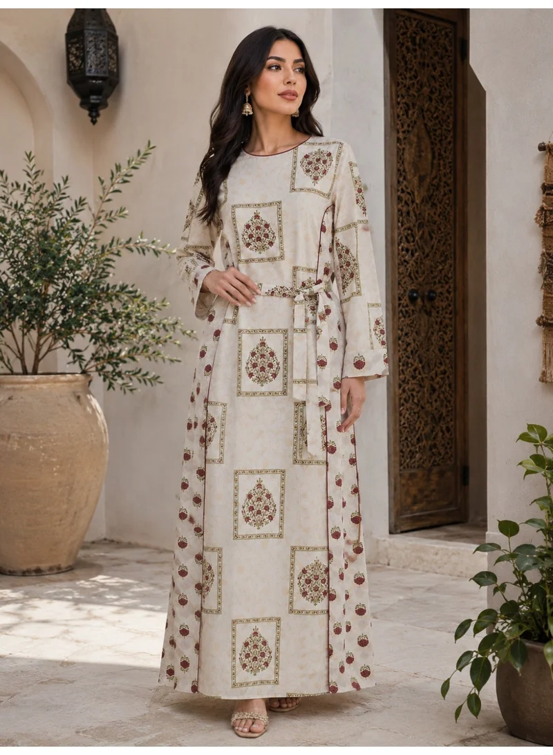Ikkxa Ivory Heritage Jalabiya IKTT002 Red