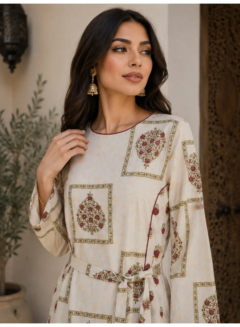 Ikkxa Ivory Heritage Jalabiya IKTT002 Red