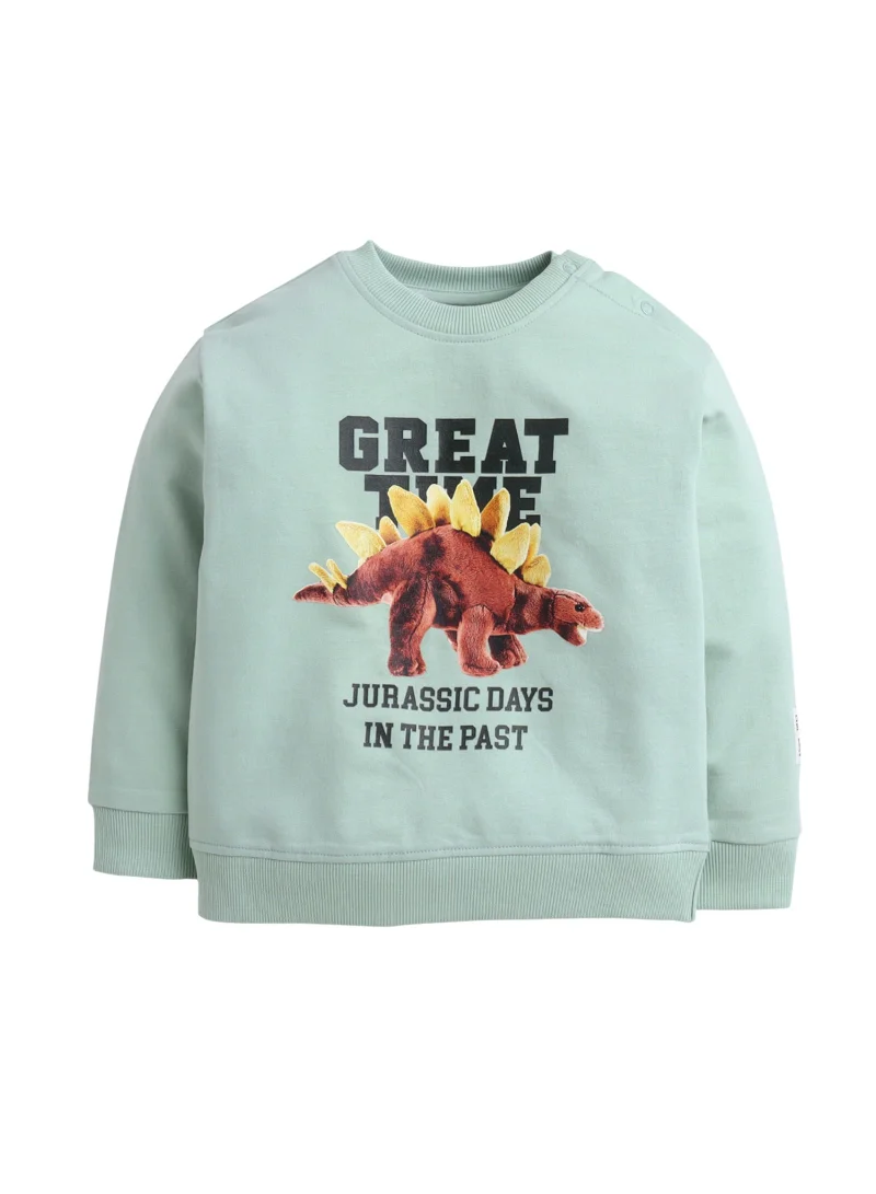 victor and jane Baby Boys’ 2-Piece Set – “Jurassic Days” Dinosaur Sweatshirt & Joggers Set