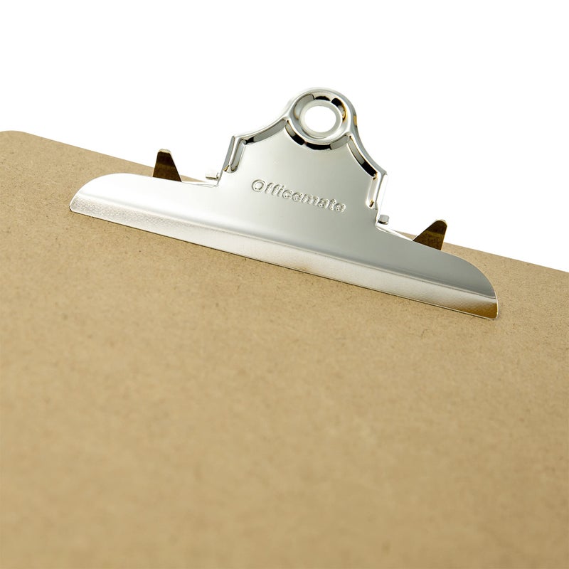 Officemate Recycled Wood Clipboard, Letter Size, 9" x 12.5" with 6" Clip, 3 Pack (83133),Brown - Image 3