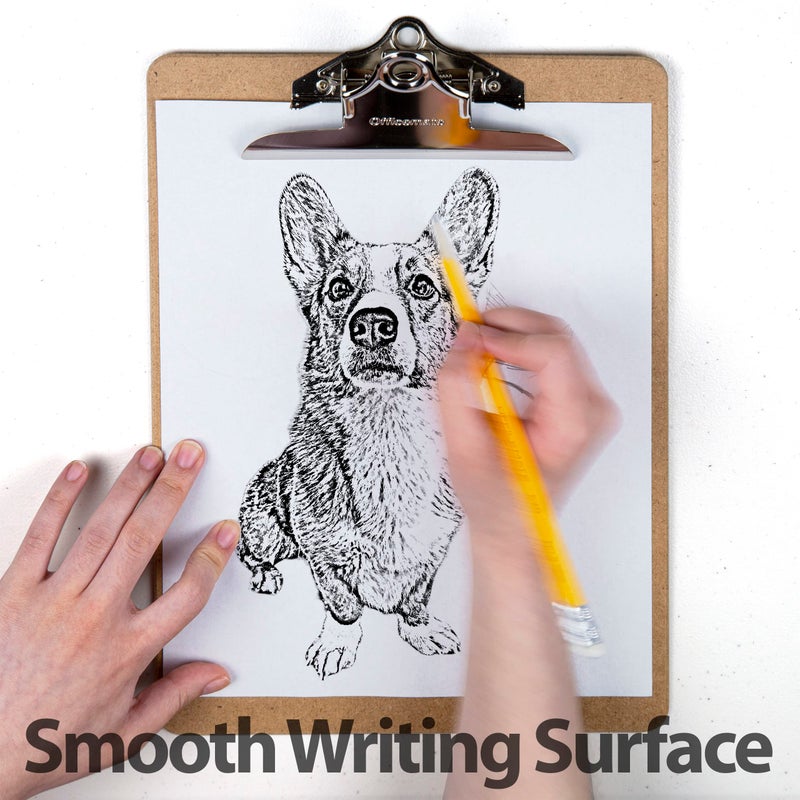 Officemate Recycled Wood Clipboard, Letter Size, 9" x 12.5" with 6" Clip, 3 Pack (83133),Brown - Image 4