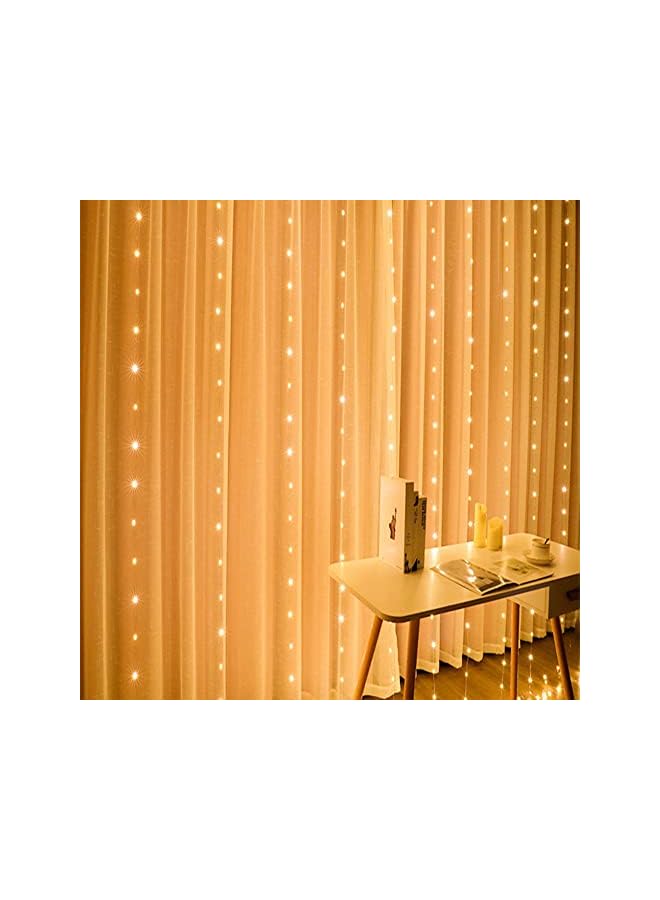 The Bros 300 مصباح LED ستارة ضوء خيط يعمل بالطاقة USB 8 أوضاع إضاءة 3x3 متر متلألئ مقاوم للماء مصباح خيالي مع تحكم عن بعد لزينة عيد الميلاد وغرفة النوم والحفلات والزفاف (أبيض دافئ) - Image 2