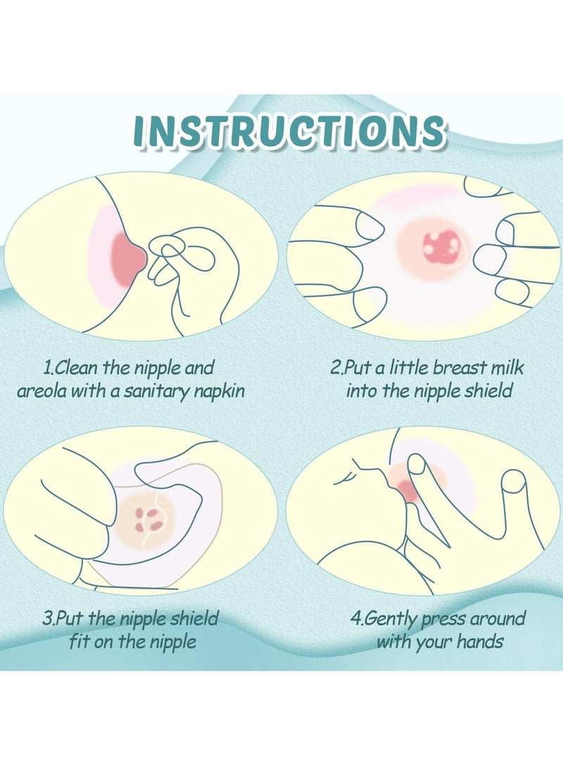 Generic - 12 Pcs Bpa Free Nipple Shield for Nursing Newborn Silicone Shield Nursing Nipple Shield Pain Relief Nursing Shield for Newborn With Latch Difficulties or Flat or Inverted - Image 1