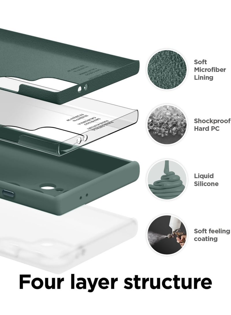 Elago Silicone for Samsung Galaxy S24 Ultra Case Cover - Midnight Green - Image 5