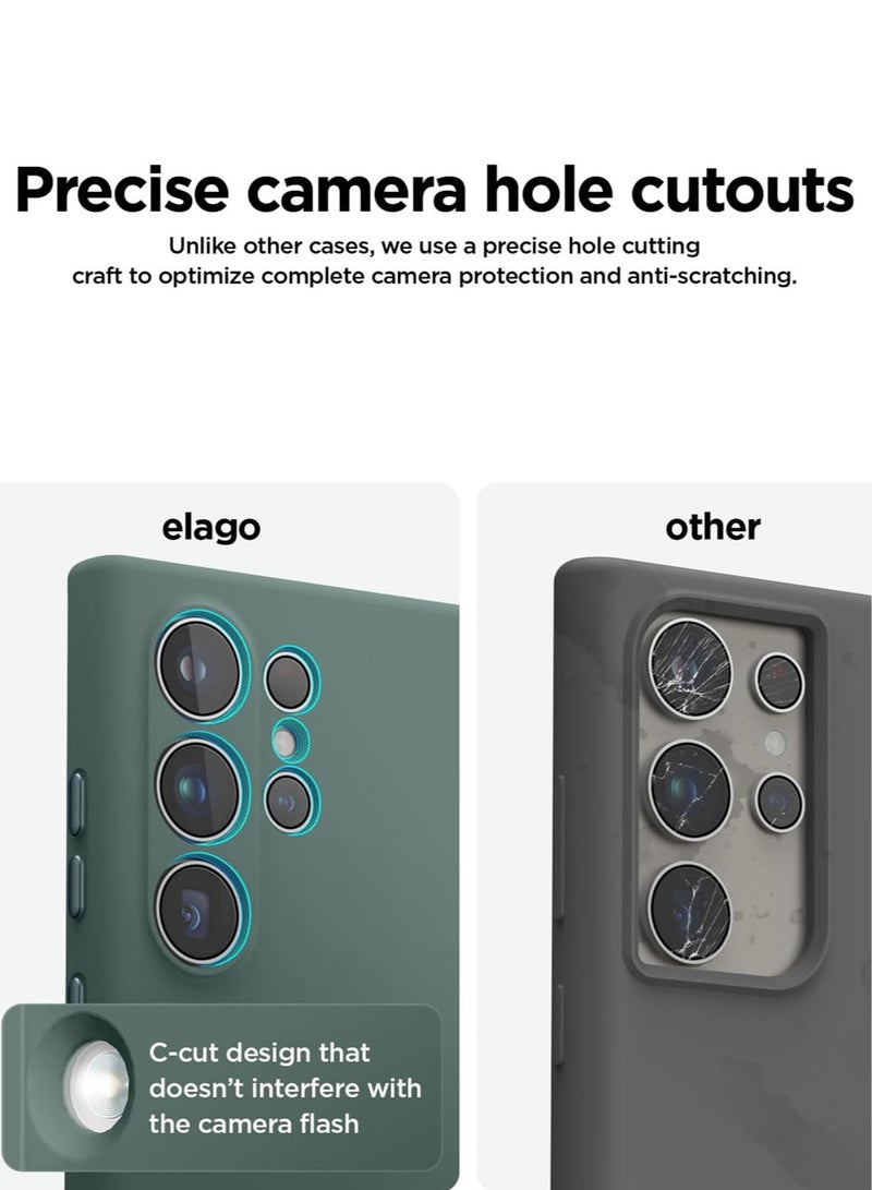 Elago Silicone for Samsung Galaxy S24 Ultra Case Cover - Midnight Green - Image 3