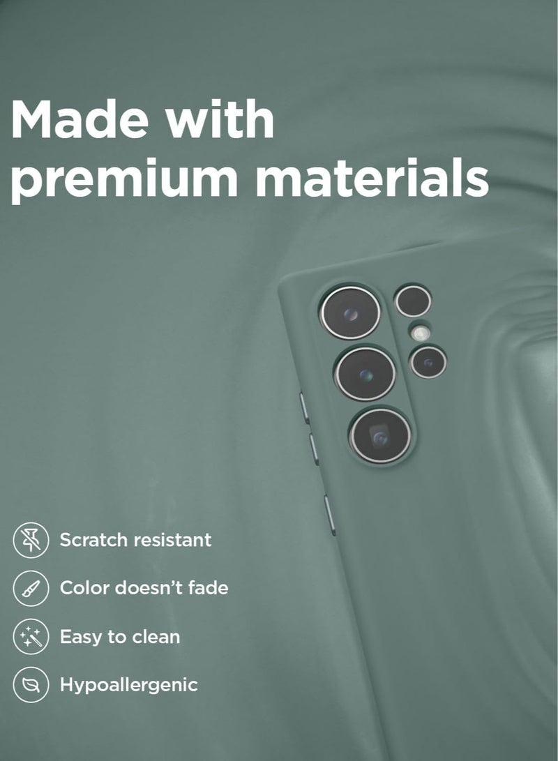 Elago Silicone for Samsung Galaxy S24 Ultra Case Cover - Midnight Green - Image 4