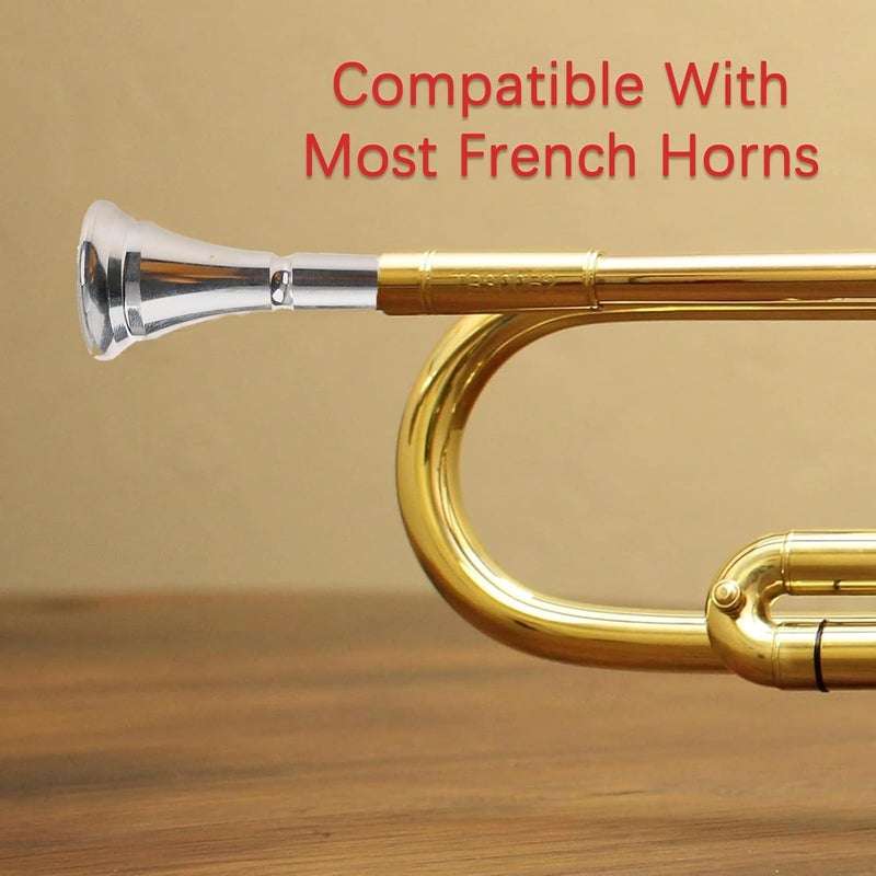 Cheerock 1Pack French Horn Mouthpiece, Standard Size French Horn Replacement Accessory, Compatible with Most French Horns (Silver) - Image 4