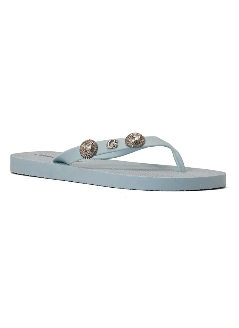 Carmen Steffens Baby Blue Flip-Flops With Decoration