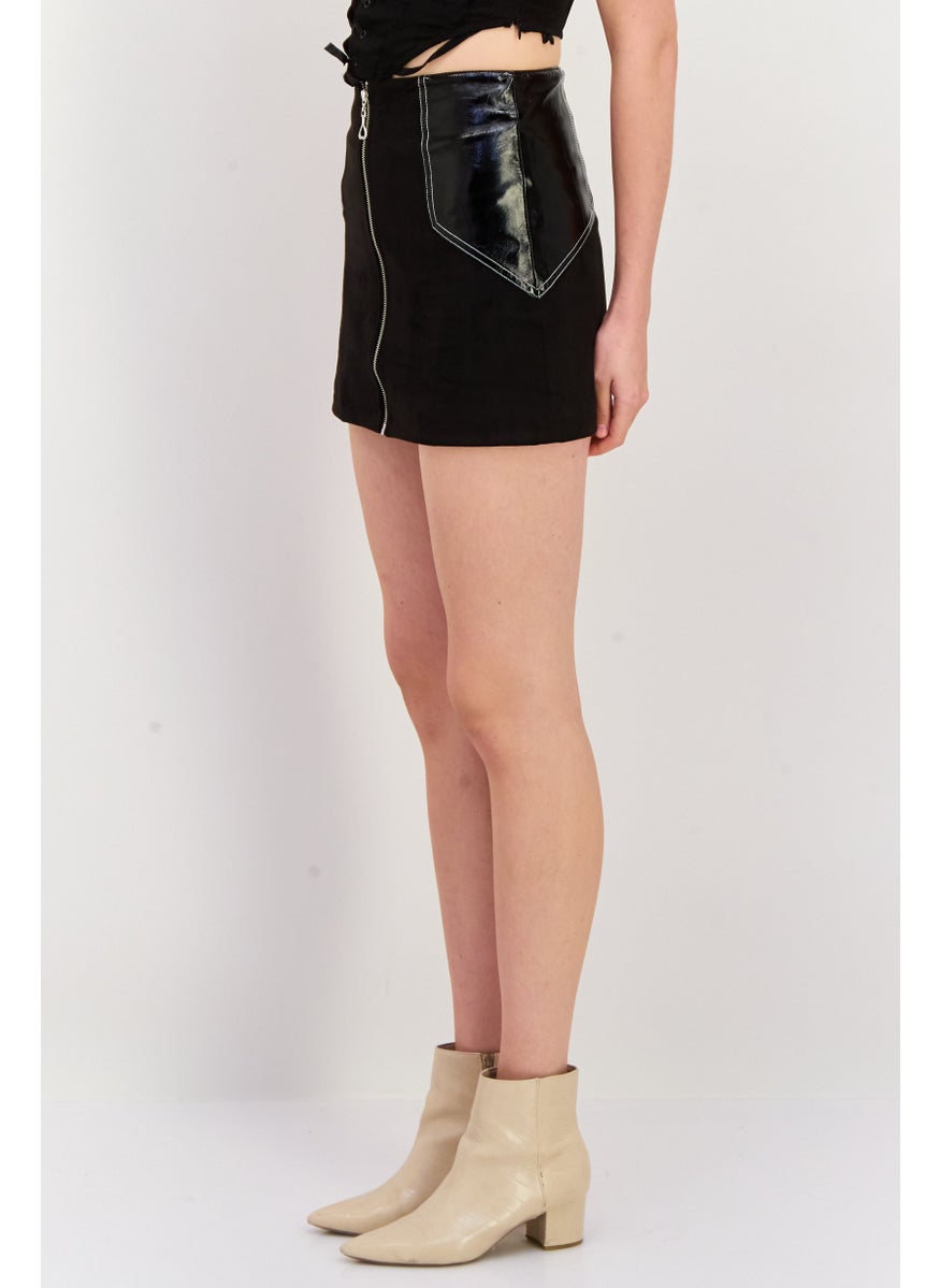 ONLY - Women Plain Mini Skirt, Black - Image 1