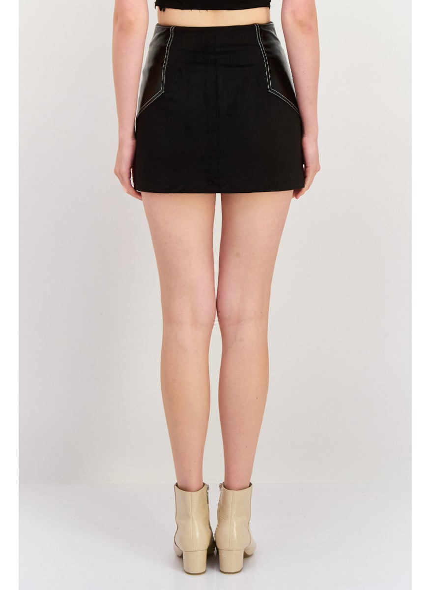 ONLY - Women Plain Mini Skirt, Black - Image 1