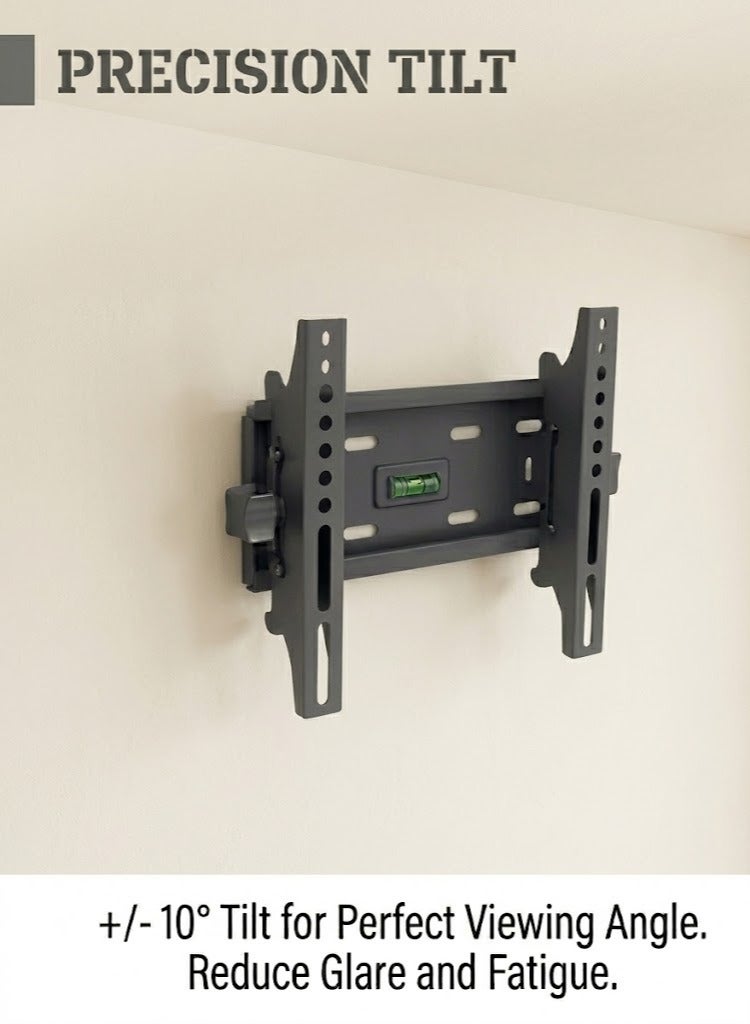 Skill Tech SH 20T Tilt TV Wall Mount for 12-43 Inch Screens, VESA 200x200, Wall Profile 60mm, Max Load 45kg – Black - Image 4