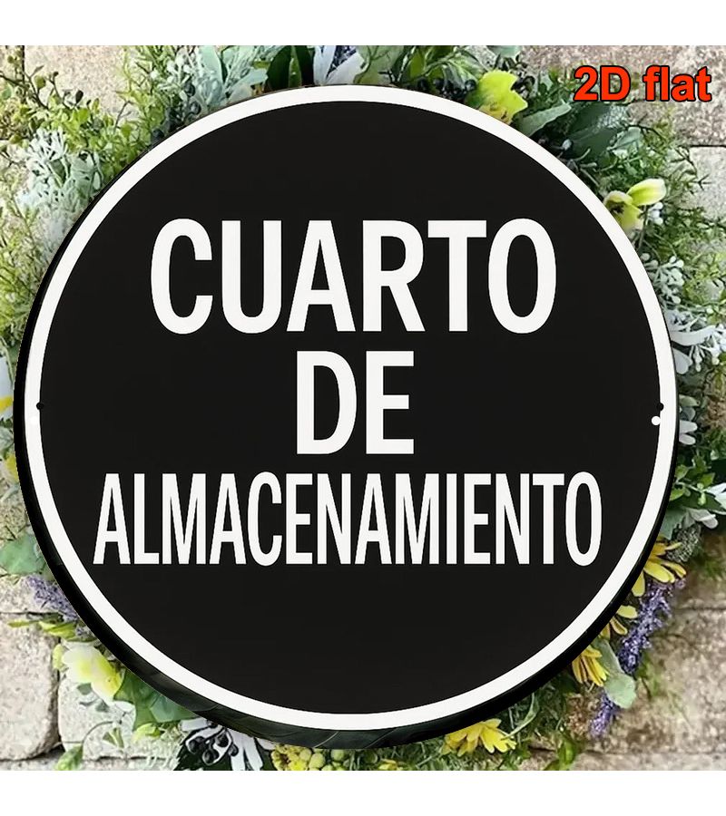 Spanish Vintage Sign 8x8 Inches 2D Flat Retro Wall Decor Garage Studio - Image 3