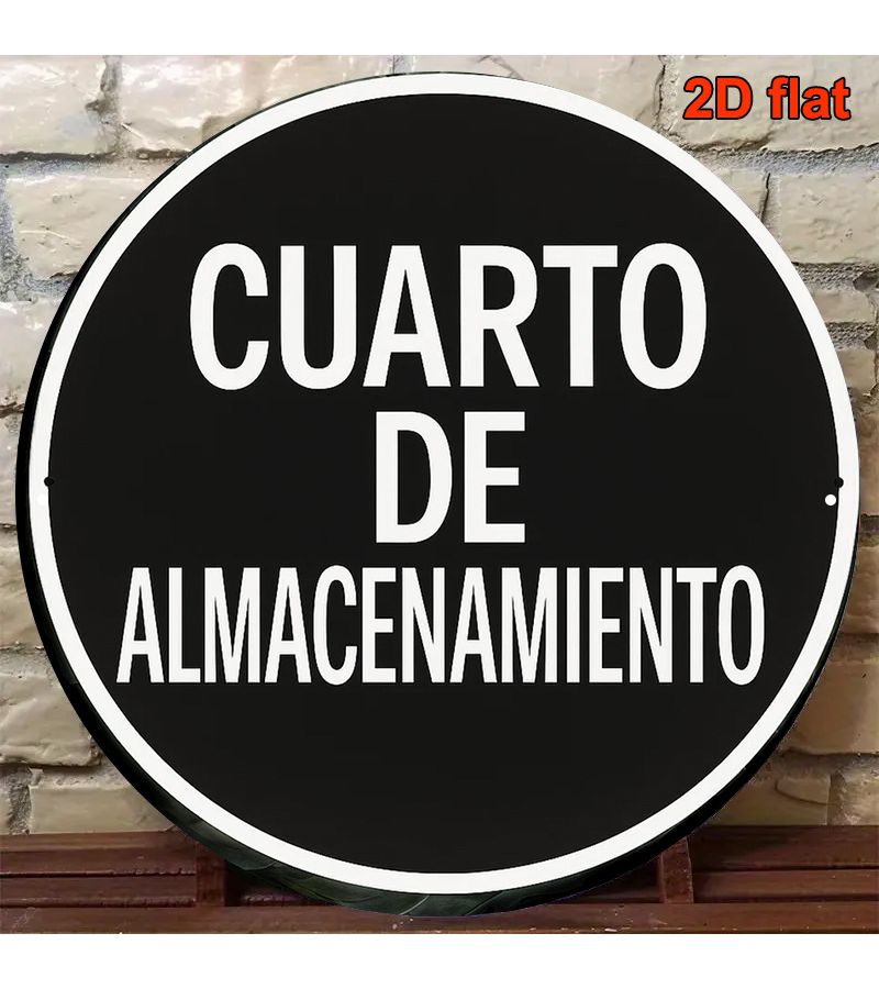 Spanish Vintage Sign 8x8 Inches 2D Flat Retro Wall Decor Garage Studio - Image 4