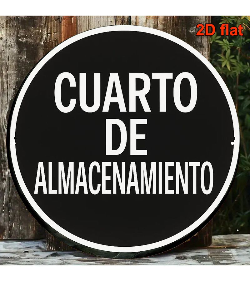 Spanish Vintage Sign 8x8 Inches 2D Flat Retro Wall Decor Garage Studio - Image 1