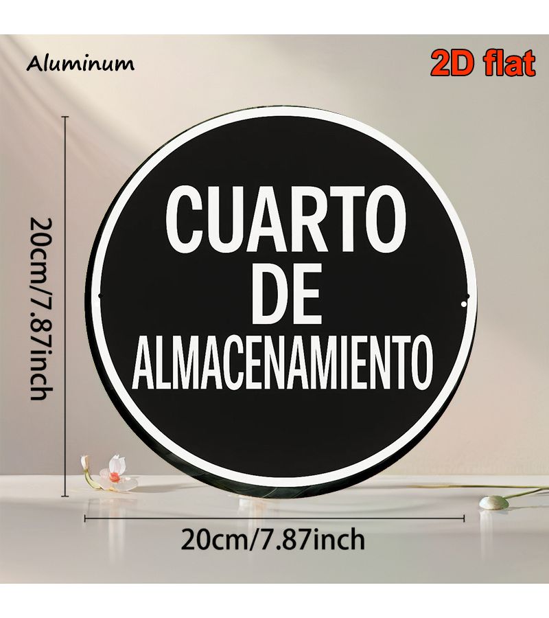 Spanish Vintage Sign 8x8 Inches 2D Flat Retro Wall Decor Garage Studio - Image 2