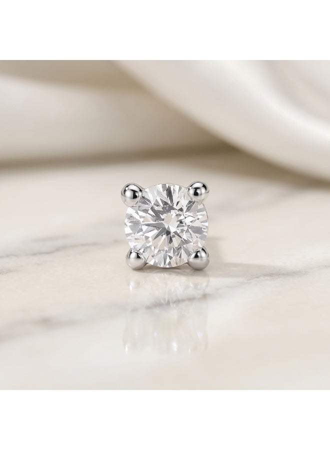 BAFLEH JEWELLERY 18k Gold Single Stone Diamond Nose Stud By Bafleh Jewellery - Image 2