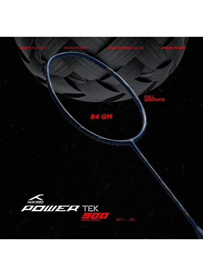 هندرد مضرب تنس الريشة باور تيك سلسلة  جرافيت مع غطاء