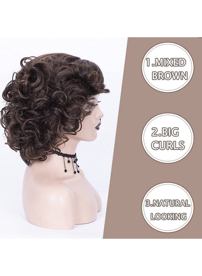 Short Brown Curly Wigs For Black Women Mixed Brown Big Curly Bob Synthetic Wig - pzsku/Z2C1A27ABCAE719B63ADDZ/45/_/1721558078/e8ea33f1-fb5e-4baa-b149-60c29303bf7b