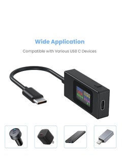 Generic USB C Power Meter Testers, Type C Voltage and Current Tester Meter, USB C Voltage Current Voltmeter Amp Volt Ammeter Detector USB Cable Charger Indicator  - Image 4