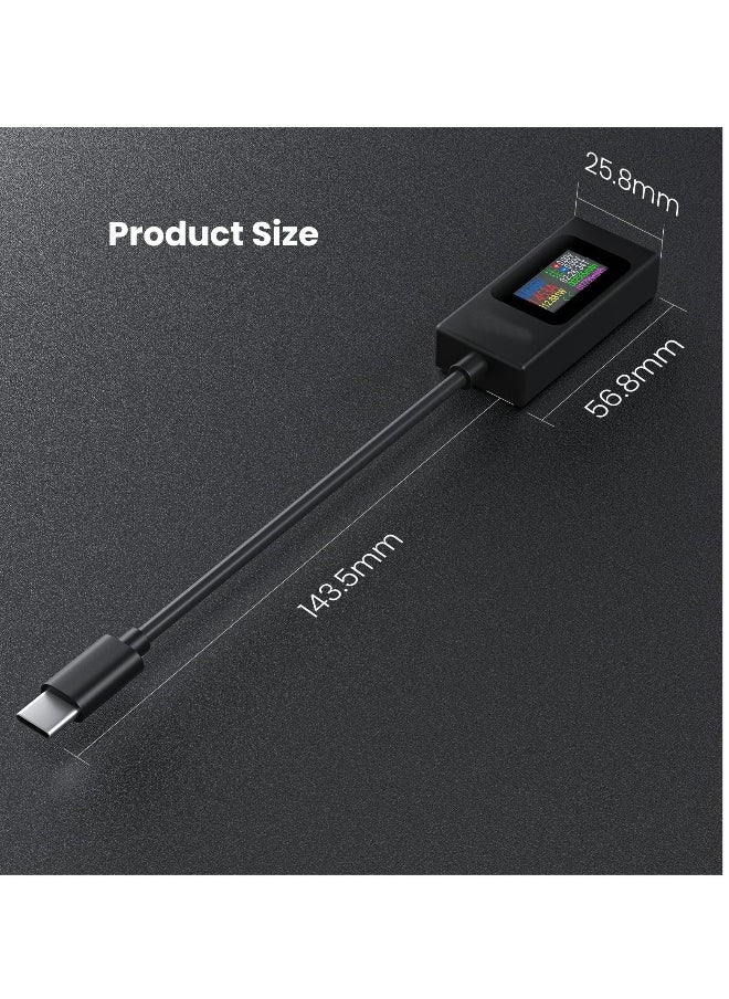 Generic USB C Power Meter Testers, Type C Voltage and Current Tester Meter, USB C Voltage Current Voltmeter Amp Volt Ammeter Detector USB Cable Charger Indicator  - Image 5