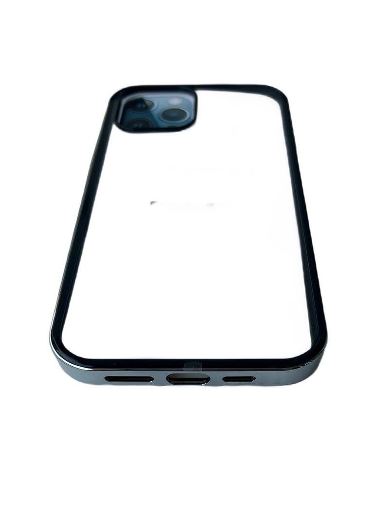 FunShare Clear Case with Metal Side for iPhone 12 Pro / 12 Pro Max / 13- Silver - Image 4