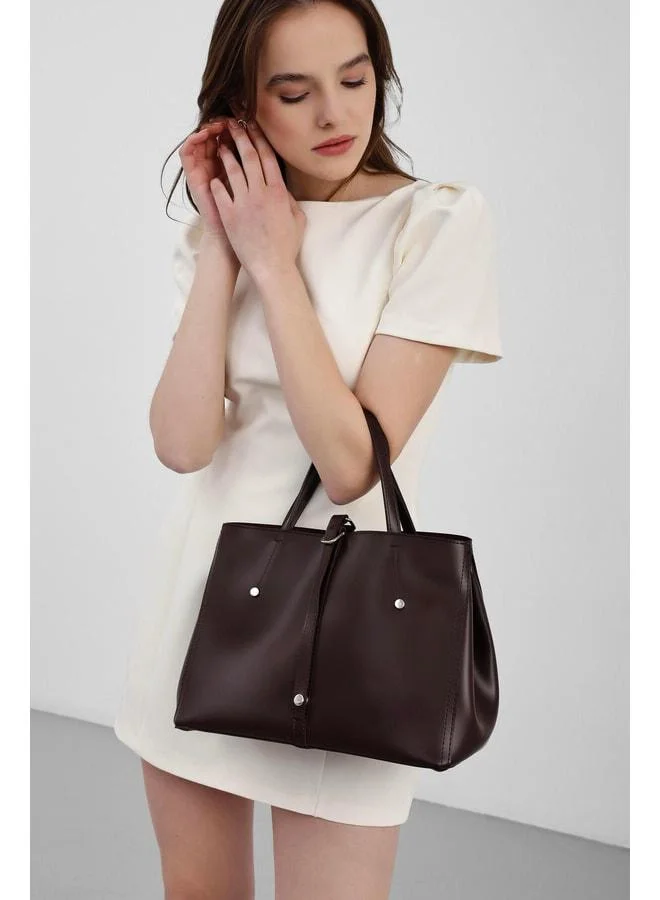 Shule Bags  Fedi Baby Hand and Shoulder Bag Coffee. for Women | Best Price UAE